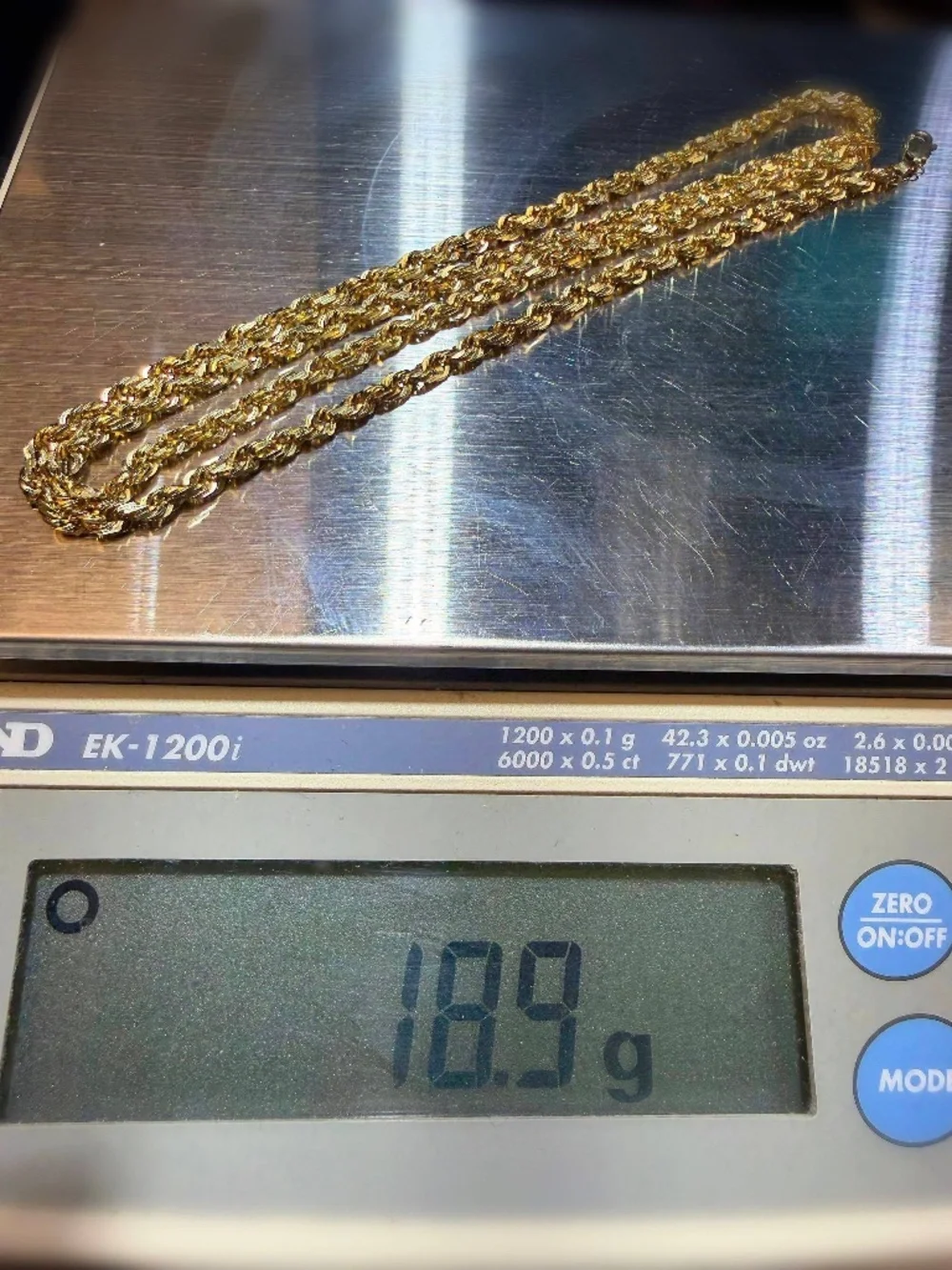 10k Solid Yellow Gold Rope Chain Unisex Necklace 24” 4mm
